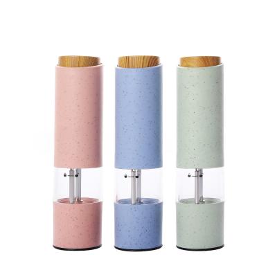 China New Viable Wheat Straw Battery Operated Amazon Electric Salt and Pepper Grinder Set for sale