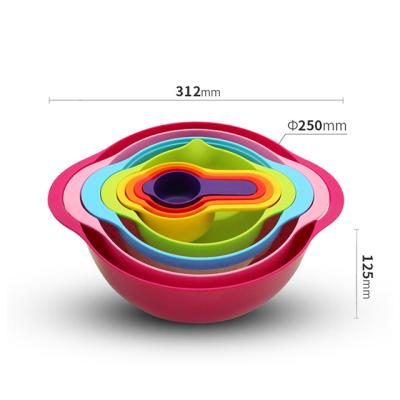 China Viable Colorful Spoon 8 Piece Plastic Scale Kitchen Cooking Tools Measuring Doser for sale