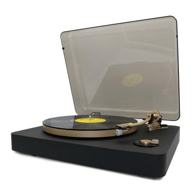 China Perfect Design Wooden Desktop Hifi Vinyl Record Belt Drive w/Bluetooth Transmitter DJ Needle Turntable Player E-E490-J7 for sale