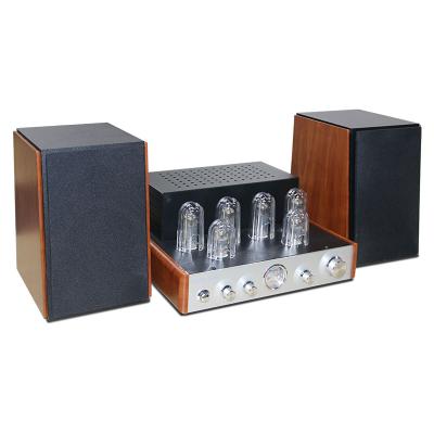 China Electronic tube amplifier/Bluetooth/factory turntable electronic tube amplifier/CD-in auxin player high quality retro phonograph multiple horn with BT for sale