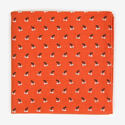 China Fashion Customized Cotton Towels With High Quality Fabric Digital Printing Handkerchiefs In Fluorescent Orange With Animal Pattern for sale