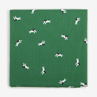 China Fashion Customized Cotton Towels With High Quality Fabric Digital Printing Handkerchiefs In Green With Animal Pattern for sale