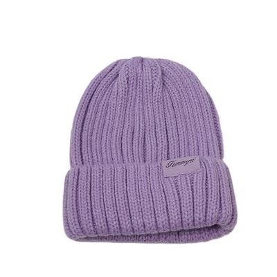 China COMMON wholesale fashionable unisex warm winter knitted hat promotion inventories acrylic fabric beanies with customized logo for sale