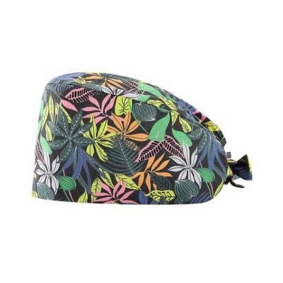 China Multifunctional promotion cheap customized surgical cap cotton or polyester made durag silk screen or digital printing cap for nurses and doctor for sale