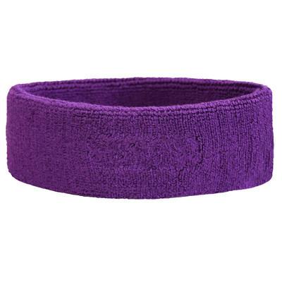 China Absorption Customized Sport Sweat Headband For Running Yoga With Absorption Forehead Pad Sweat Elastic Top For Man And Women In Purple for sale