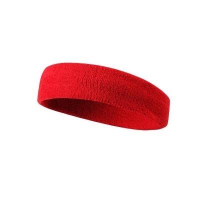 China Absorption Customized Sport Sweat Headband For Running Yoga With Absorption Forehead Pad Sweat Elastic Top For Man And Women In Red for sale