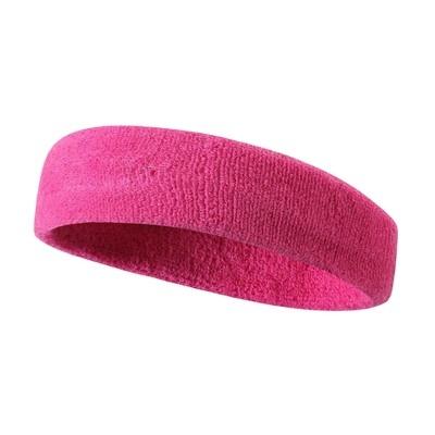 China Absorption Customized Sport Sweat Headband For Running Yoga With Absorption Forehead Pad Sweat Elastic Top For Man And Women In Rose Red for sale