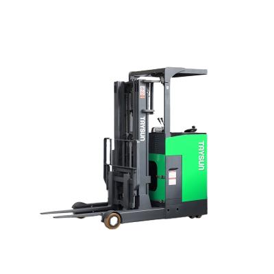 China Building Material Shops Battery Forklift Reach Truck 1ton 1.5ton 2 Ton Reach Electric Truck With Max Lifting Height 6m for sale