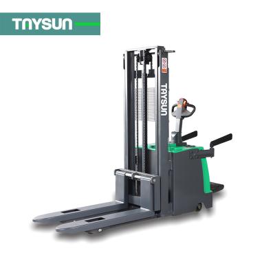 China Hgih Quality Standing Type Building Material Stores Truck 2 Ton Electric Pallet Stacker With 24V/160AH Battery for sale