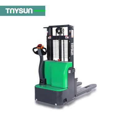 China Building Material Stores Walking Balanced Electric Lifting Pallet Stacker 2 TON Electric Counter Stacker Pallet Stacker for sale