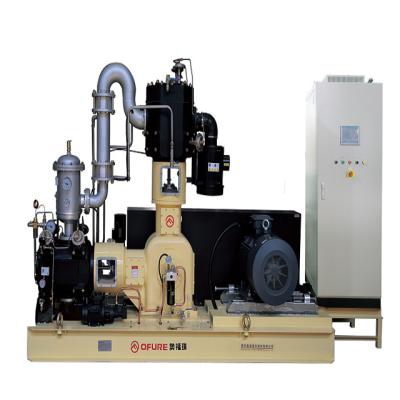 China Oil-free 10 m3-15bar L-type water-cooled oil free piston air compressor with low pressure oil-free Class 0 certified for sale