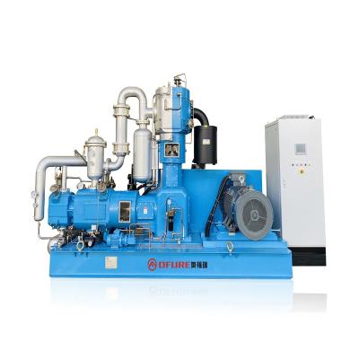 China Oil-free 40 bar high pressure piston oil free compressor for PET blowing low noise from 8 to 35m3 air flow energy saving high efficiency for sale