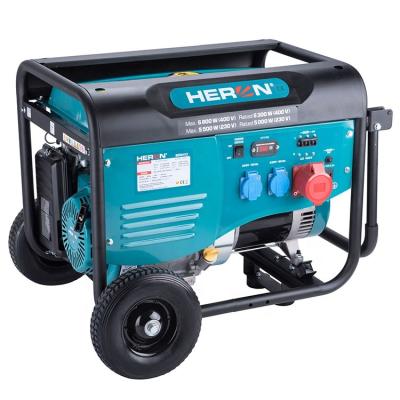 China 8896418 HERON 15HP/6.8KW (400v) 5.5KW (230V) 3 PH CE Approved Start Gasoline Electric Generator For Welding Chassis 8896418 for sale