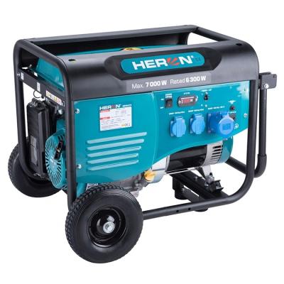 China 8896419 HERON China Factory CE 7.0KW/15HP Portable Gasoline Engine Silent Generator For Welding Chassis 8896419 for sale