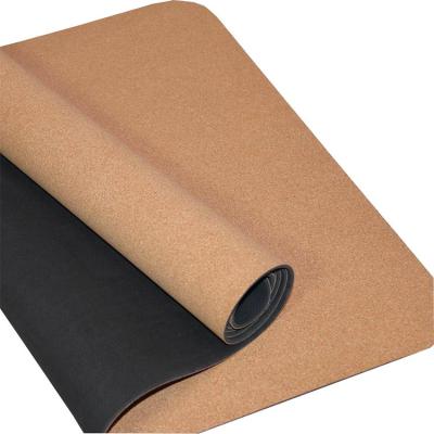 China 2021 Wholesale Cheap High Quality Custom Rubber Fitness Professional Environmental Rubber Yoga Mat Cork And Mat for sale