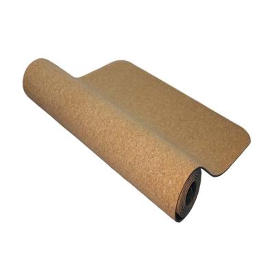 China Cork and Large Grain Fitness Rubber Professional Environmental Cork Yoga Mat for sale