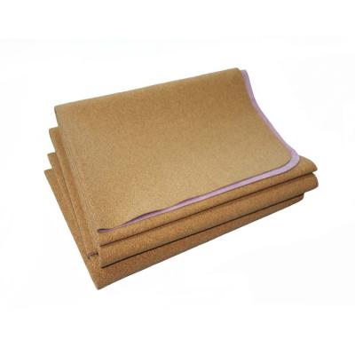 China Good Quality Suede And Suede Cork Foldable Cork Yoga Mat for sale