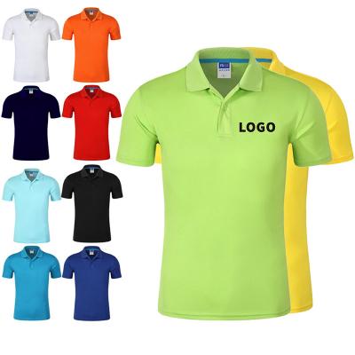 China Anti-Wrinkle Sublimation White Polyester Golf T-Shirts Plain Polo Shirts For Men Logo Polo T Shirts Print Custom Plus Size Mens T-Shirts for sale