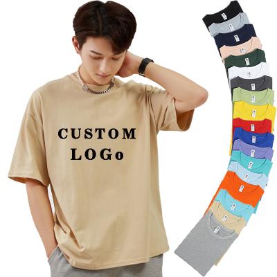 China custom screen-printed logo custom printed Anti-Wrinkle T-shirts T-shirts to design your own logo on a plain white 100% cotton T-shirt for sale