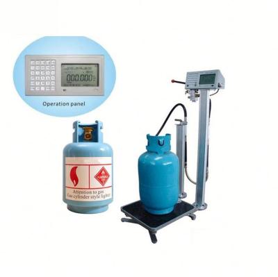 China Food Weight Capacity 0-180KG LPG Gas Cylinder Refilling Machine Butane Igniter Gas Filling Machine With Digital Display for sale