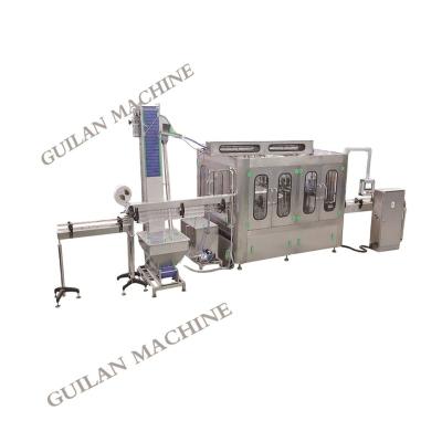 China Food Pet Glass Bottle 3 In 1 Integral Foaming Capping Filling Machine Alkaline Mineral Purified Water Bottling Plant Production Line for sale