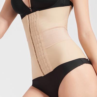 China Antibacterial Women Under Bust 4 Rows Hooks Liposuction Belt Waist Cincher Corset Shaper Breathable Waist Trainer for sale