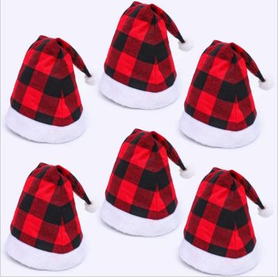 China Fashional Christmas Decorations Gift Cloth Father Christmas Hat Wholesale Kids Adult Christmas Hats for sale