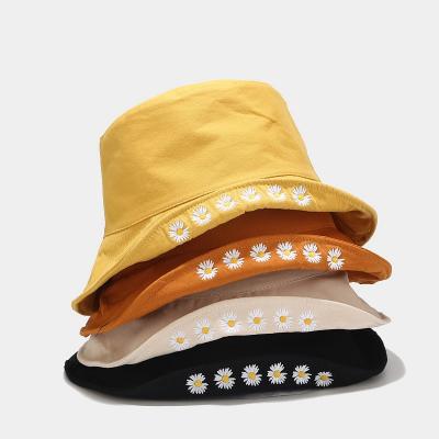 China Custom Fashion Fisherman Bucket Hats Cotton Flower Stripe Bucket Hats For Women for sale