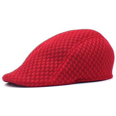 China Classic High End Custom Made Luxury Beret Hat Ivy Beret Cap Cotton Plaid Tweed Hat Men for sale