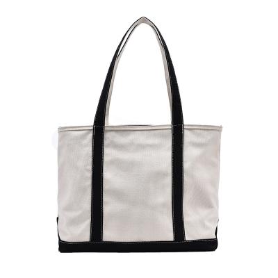 China Eco-Friendly Tote Bag Printing Logo Women Handbags Tote Cotton Canvas Beach Lady Bags Custom Handbags for sale