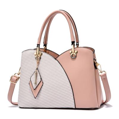 China Fashion Designer PU Leather Bags Women Handbags Ladies Fashion Women Bag Pink Message Bags for sale