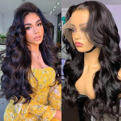 China Body Wave 30 40 inches body wave hd transparent swiss lace frontal wigs human hair lace front wigs for black women for sale