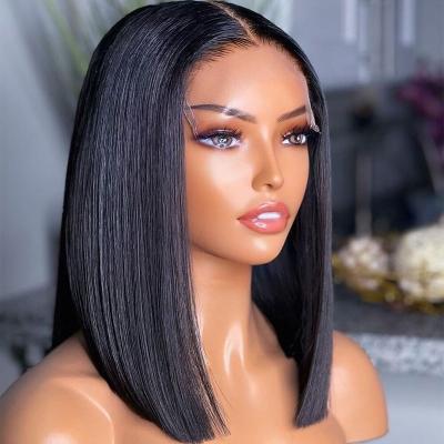 China Body Wave 8-16 inches hd lace bob wigs human hair lace front 13x4 13x6 raw indian hair hd lace frontal bob wigs for black women for sale