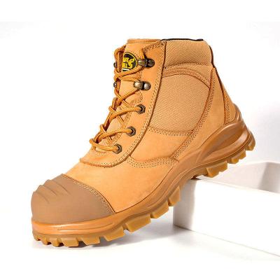 China Australia Sale Work Anti-Slip Safety Boots Steel Toe High Grade Nubuck Leather Safety Shoes Safety Boots for sale