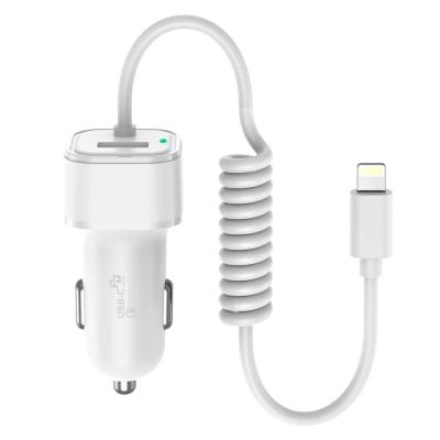 China High Speed UL2089 certified MFi certified USB PD Car charger for iPhone with PD 20W 9V/2.22A for sale