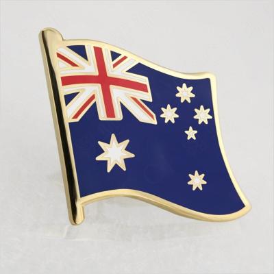 China Custom Europe Country Enamel Pin Nation Flag Badge Brooch Australia Lapel Pin for sale