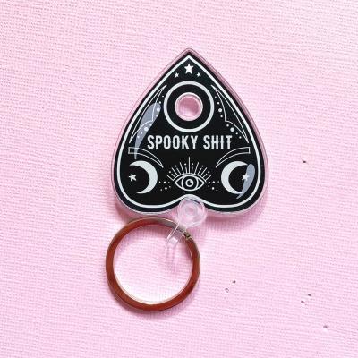 China Souvenir Gifts Planchette Witchy Ouija Board Evil Eye Moon Spooky Shitty Acrylic Key Chain for sale