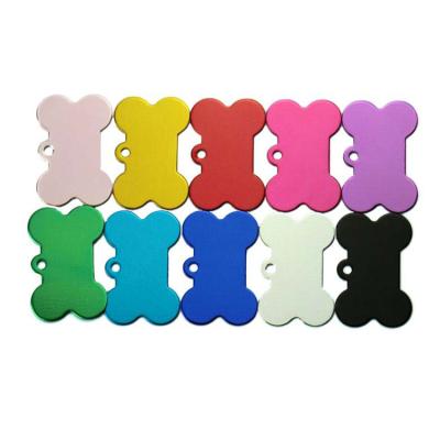 China Customized Colored Anodized Aluminum Dog Bone Pet Tags From China Manufacturer In Stock Blank for sale