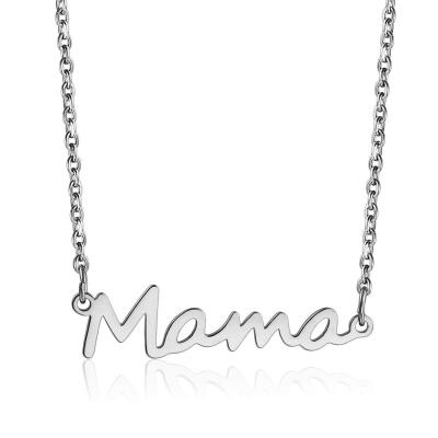 China TRENDY Custom Mom Alphabet Initial 18k Gold Plated Necklace for sale