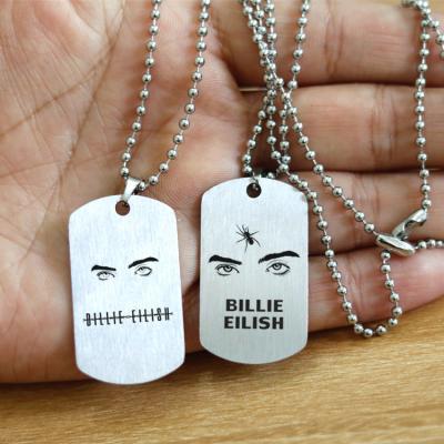 China Billie Eilish Fashion Stainless Steel Necklace Pendant for sale