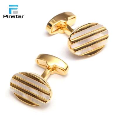 China Stainless Steel Kunshan Factory Make Custom Gold Luxury Suit Shirt Brass Cufflink for sale