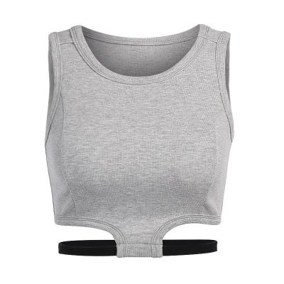 China Hot sale Tops Woman Sexy Ribbed Crop Top Tank Top for sale