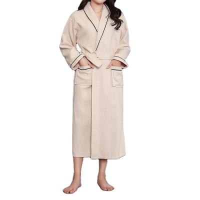 China Unisex Bath Robe Nightgown waffle bath robe COTTON Women for Home and Hotel Use for sale