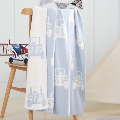 China Wholesale cotton blanket knitted cotton throw blanket for bed for sale