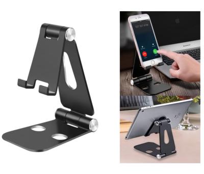 China Foldable Mobile Phone Stand Multi-Angle Metal Aluminum Alloy Mobile Phone Stand for sale