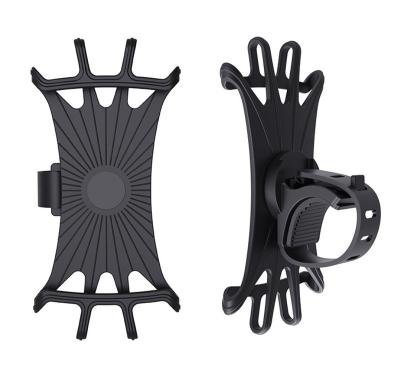 China Universal Silicone Plastic Bicycle Cell Phone Mount Holder For Bikes Motorcycle for sale