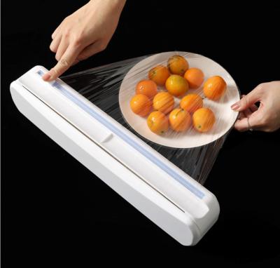 China Food Household Kitchen Tool Cling Film Holder Cutter Dispenser for sale