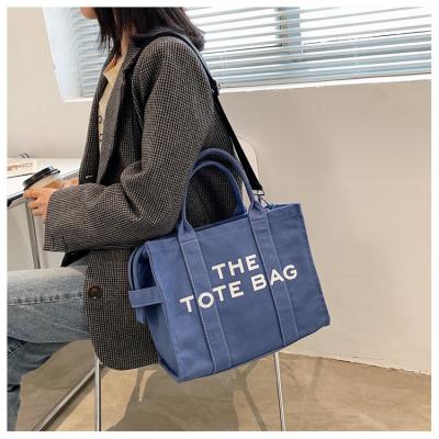 China Custom Canvas Tote Bags Women Large Shoulder Tote Handbag Recycled Shopping Bag Newest Fashion Design 2022 for sale