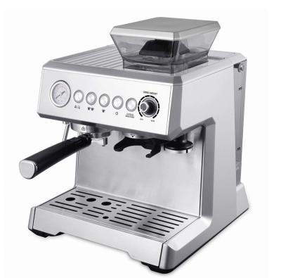 China Hotel 1350W 15bar ULKA Premium Bean Italy Cappuccino Grinding Espresso Machine with Grinder Coffee Maker for sale