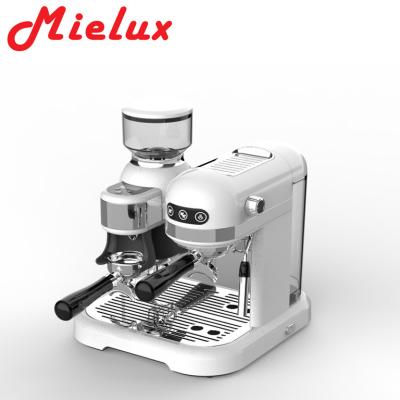 China Espresso Coffee Maker Most Novel 15~20 Bar 2 In 1 Cappuccino Espresso Machine With Coffee Grinder for sale